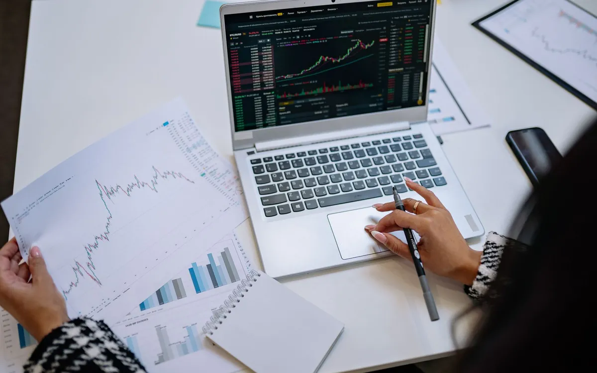 Comparing loan offers on a laptop