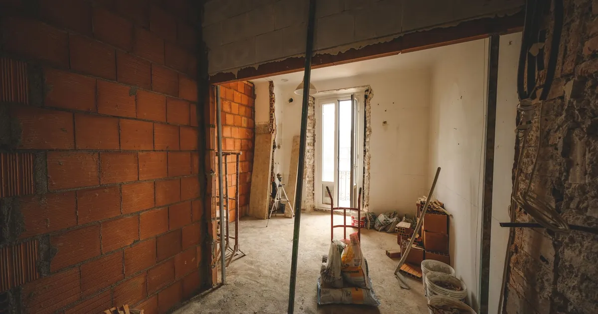 Residential home under construction and renovation