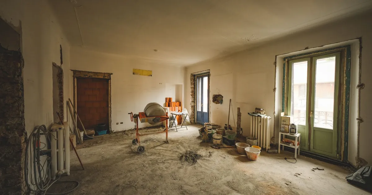 Residential home under construction and renovation