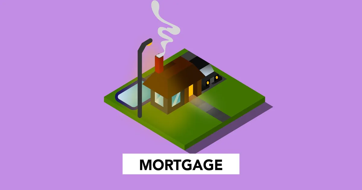 Mortgage loan paperwork and house keys on a desk
