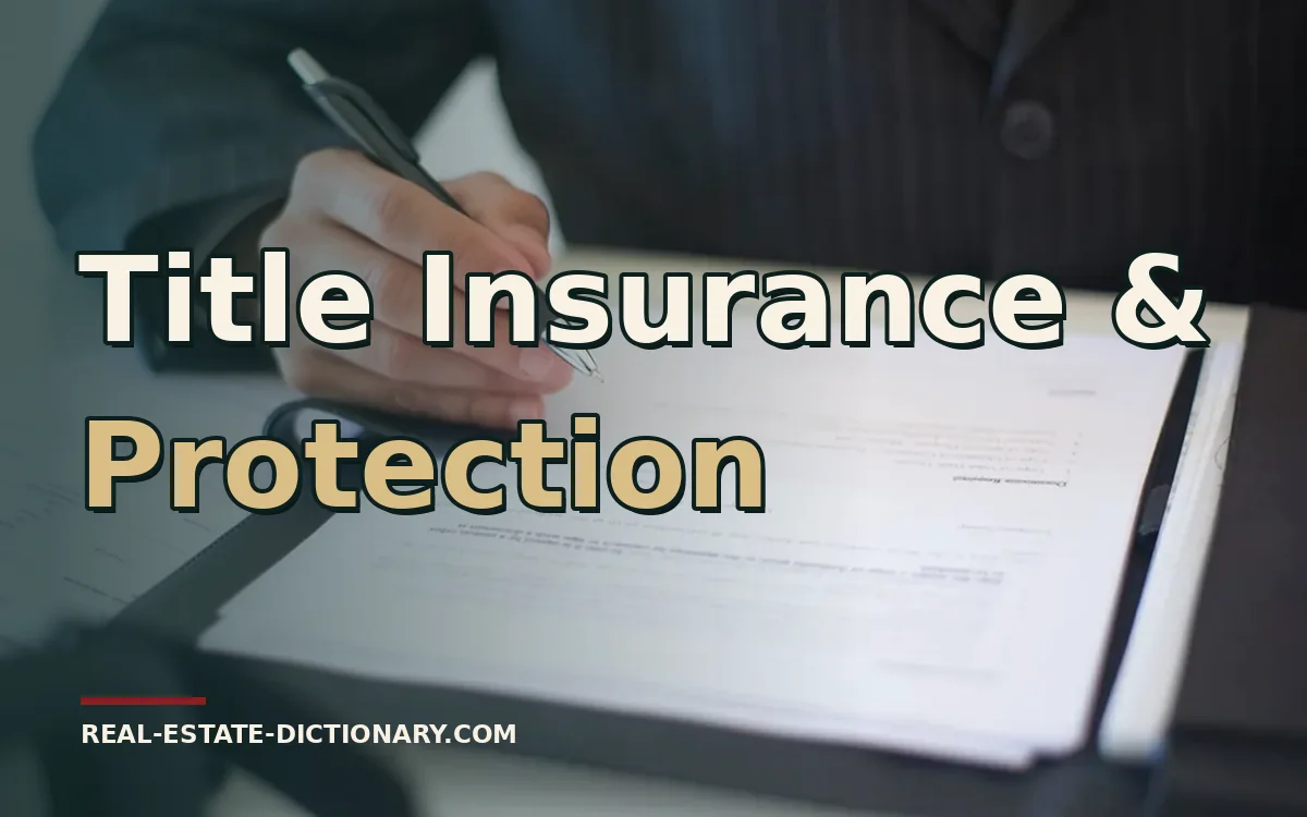 Title Insurance & Protection — Real Estate Dictionary guide