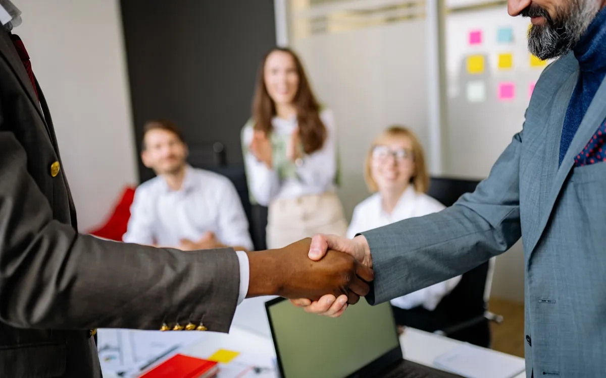 Professionals meeting at an office