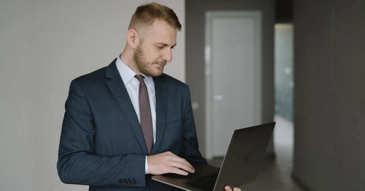 Laptop and digital tools used in modern real estate