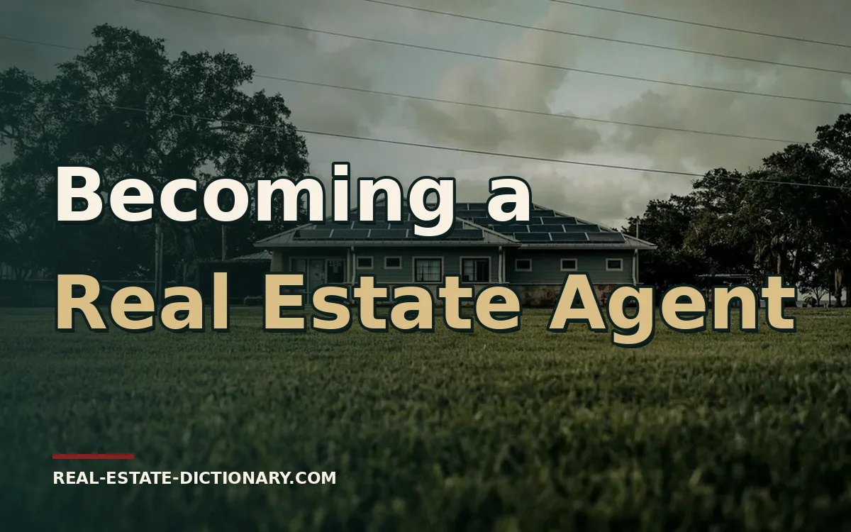 Becoming a Real Estate Agent — Real Estate Dictionary guide