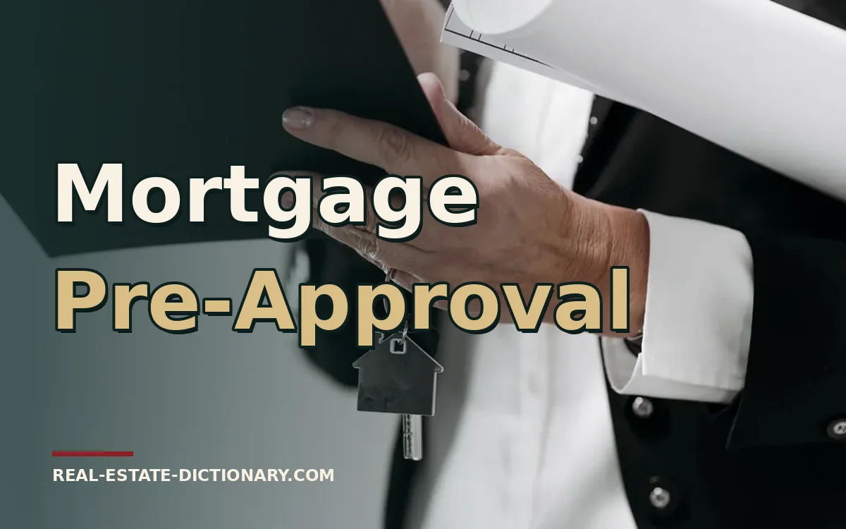 Mortgage Pre-Approval — Real Estate Dictionary guide