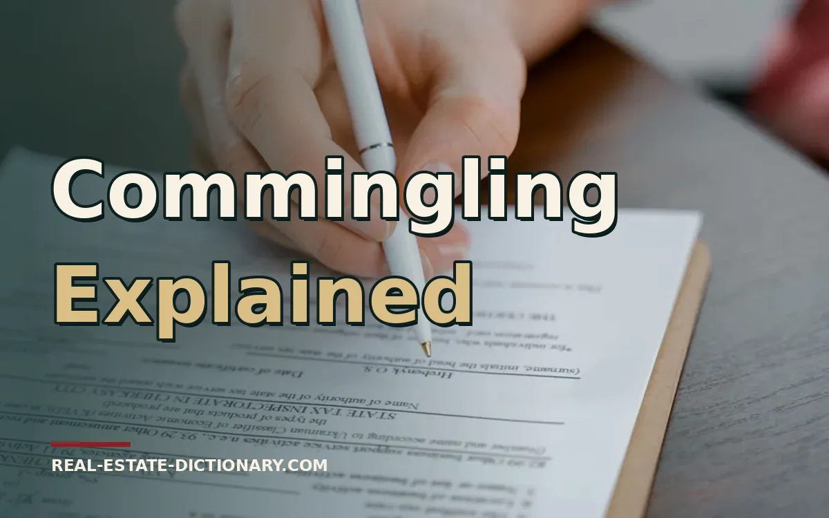 Commingling Explained — Real Estate Dictionary guide